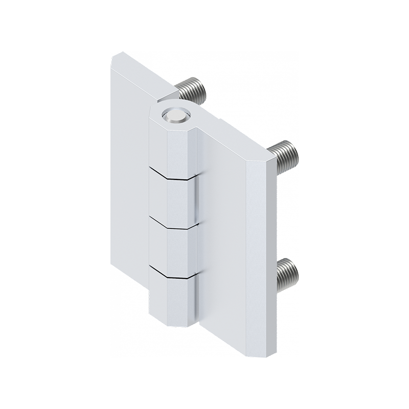 Cabinet hinge, die-cast zinc, prominent door - visible, fixed pin, L=50, B=50, H=11,5