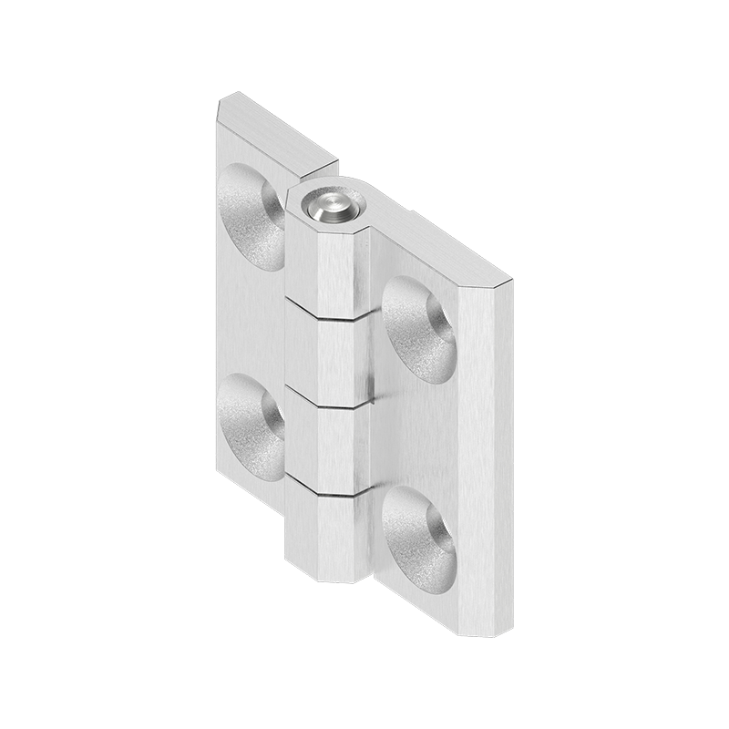 Cabinet Hinge, acid proof stainless steel, prominent door - visible, fixed pin, L=50, B=50, H=11,5