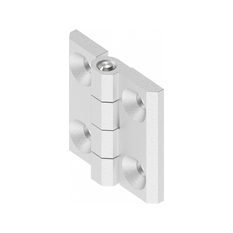 Cabinet Hinge, acid proof stainless steel, prominent door - visible, fixed pin, L=50, B=50, H=11,5