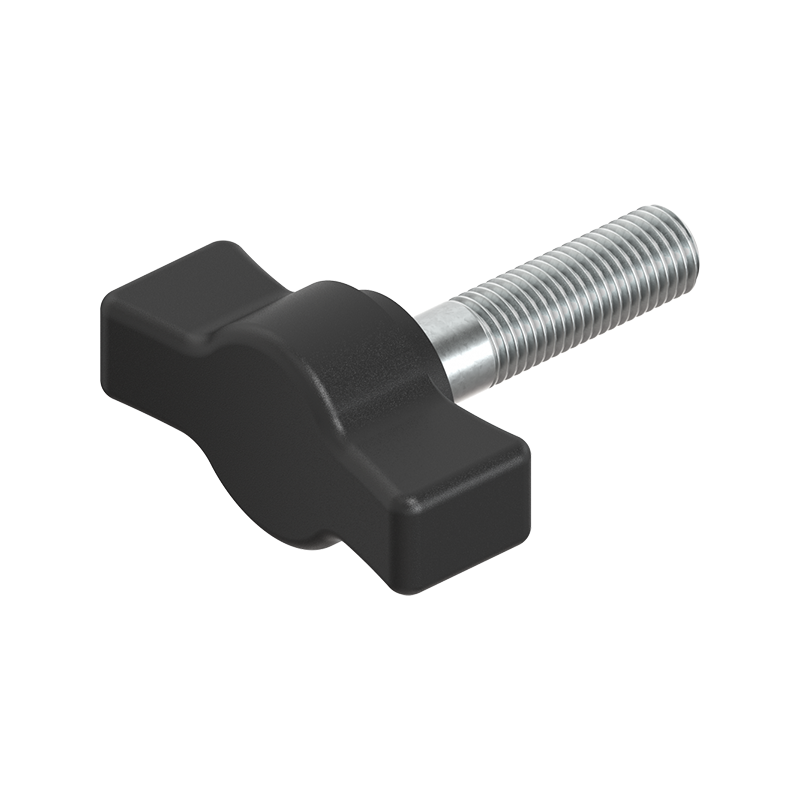 Wing handle for bridge clamp, steel, length=40, width=20, height=45,5