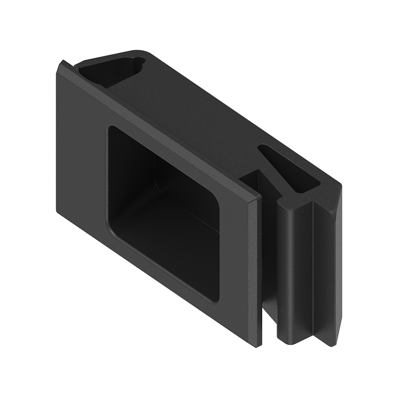 Slam lock, pom plastic, snap-in, length=28, width=55,8, height=14,75