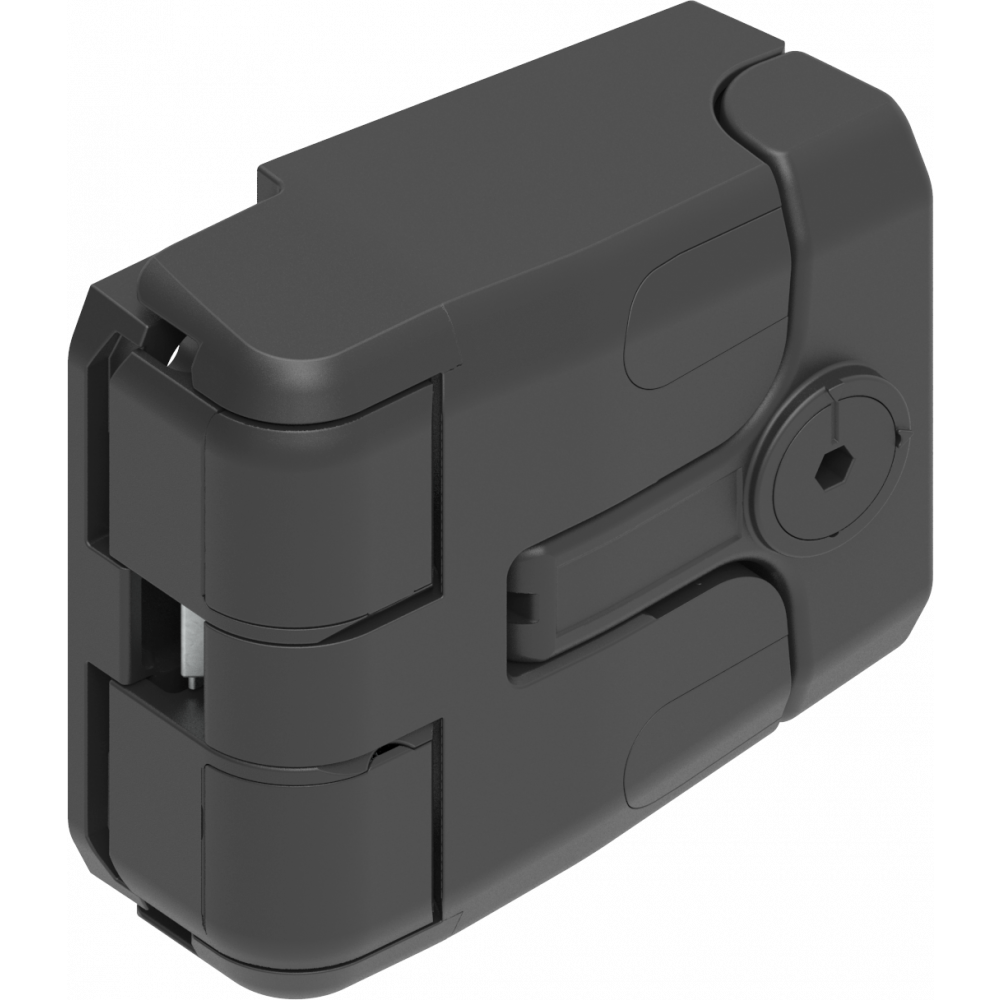 Cabinet hinge, glass fiber reinforced polyamide, prominent door - visible, lift off pin, L=81, B=89,5, H=33,5