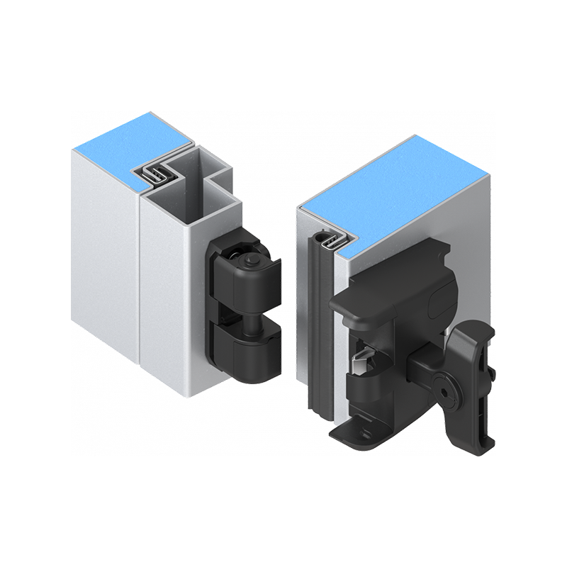 Cabinet hinge, glass fiber reinforced polyamide, prominent door - visible, lift off pin, L=81, B=89,5, H=33,5