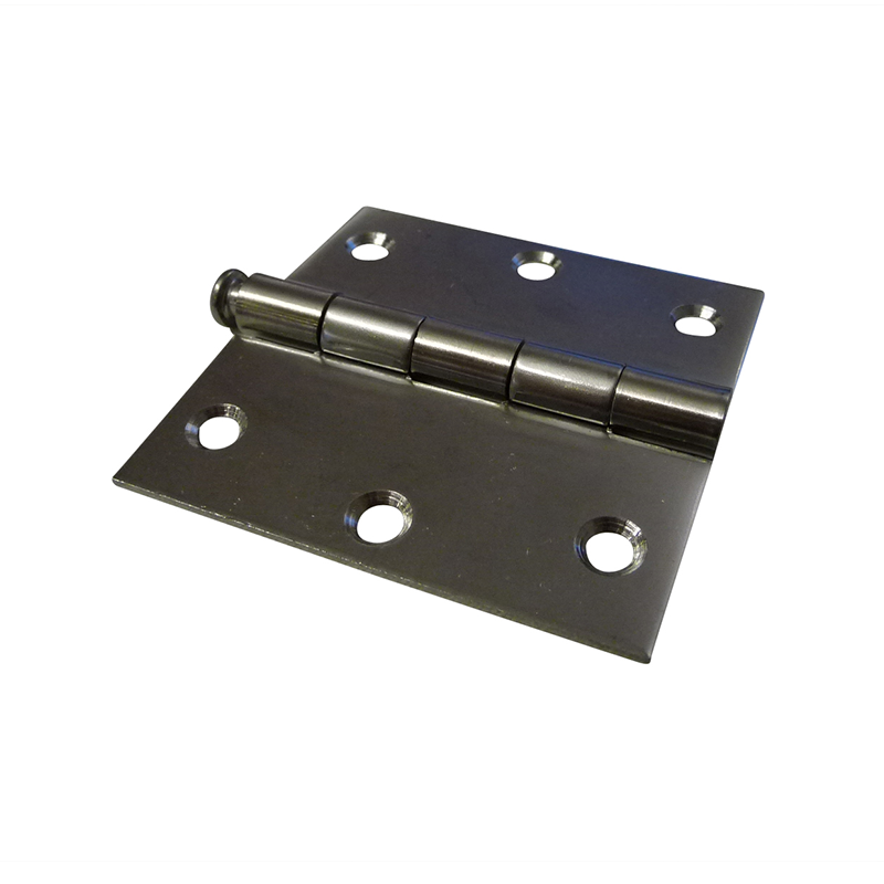 Butt hinge w/holes, stainless steel, L=100, B=100, T=1,5