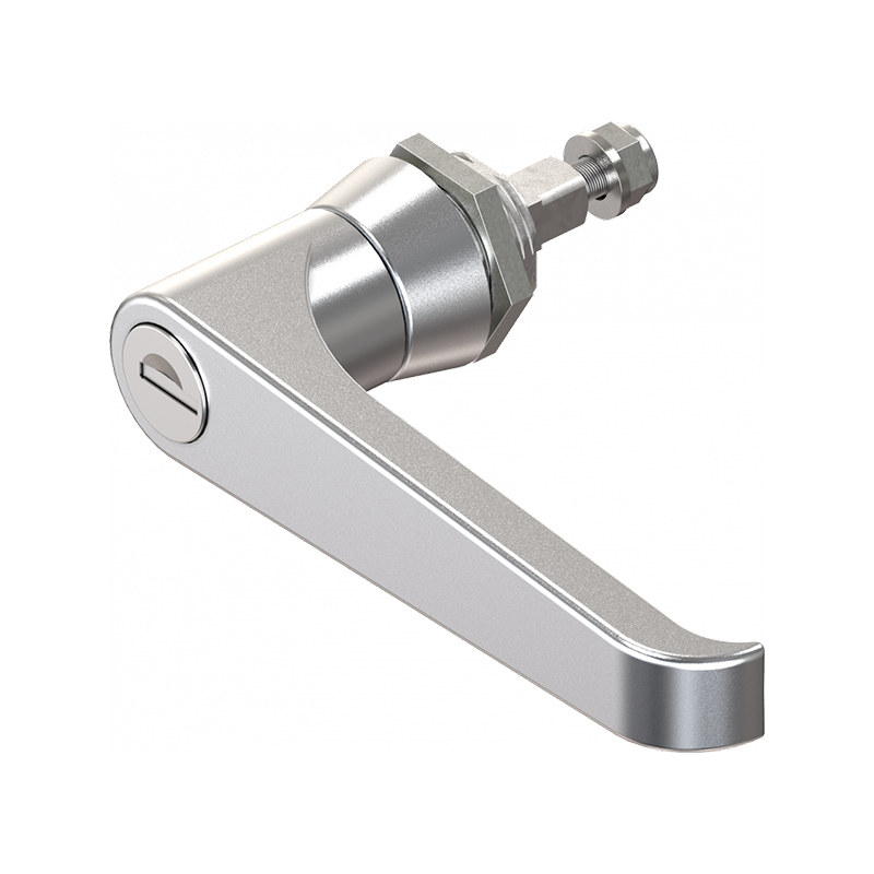 L-handle, die-cast zinc, screw-on, L=105, A-measure=20, with locking