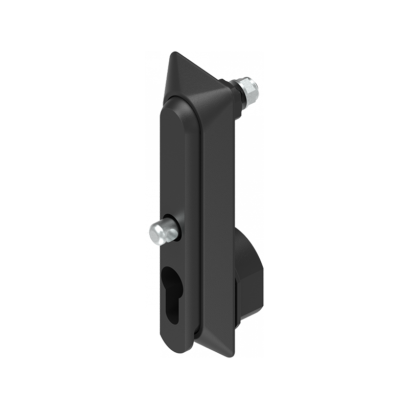 Swinghandle, glass fiber reinforced polyamide, profile half cylinder 40mm, L=165, B=50, H=32, Plate thickness=2-12