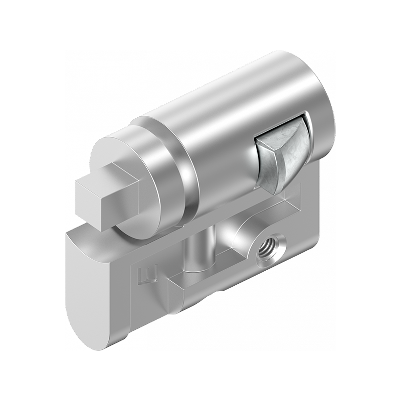 Profile half cylinder, die-cast zinc, square 6, L=40