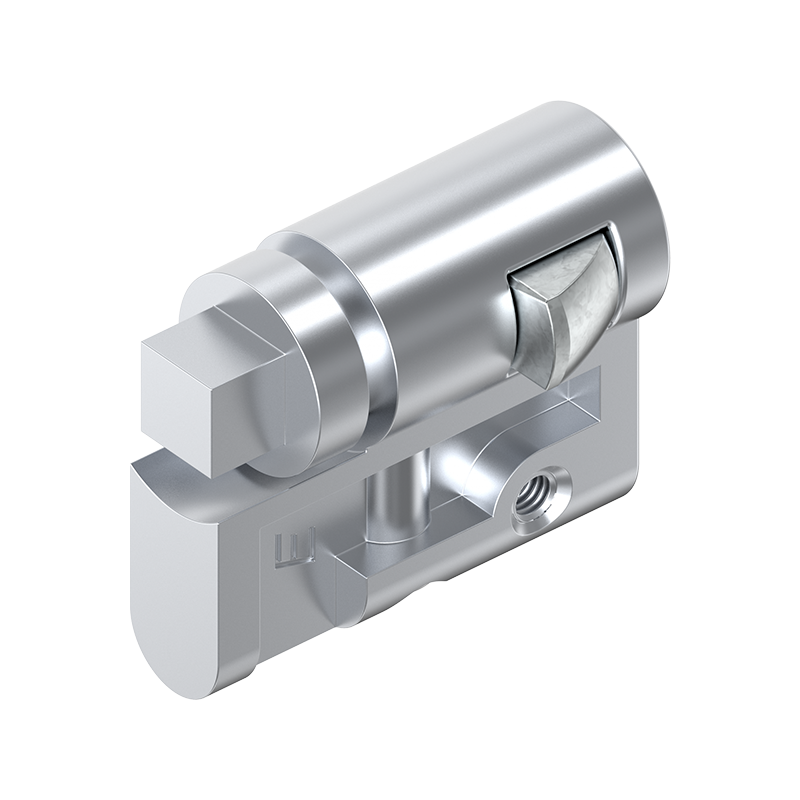 Profile half cylinder, die-cast zinc, square 8, L=40