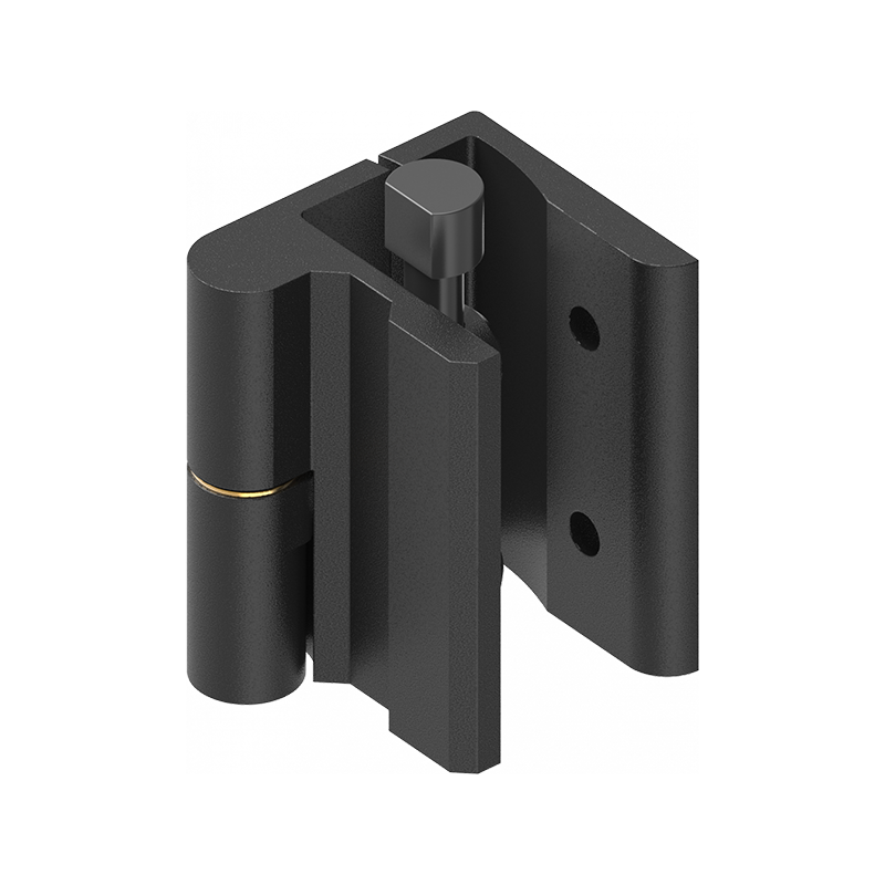 Cabinet hinge, left, die-cast zinc, flush door - visible, lift off pin, L=50, B=35,5, H=41