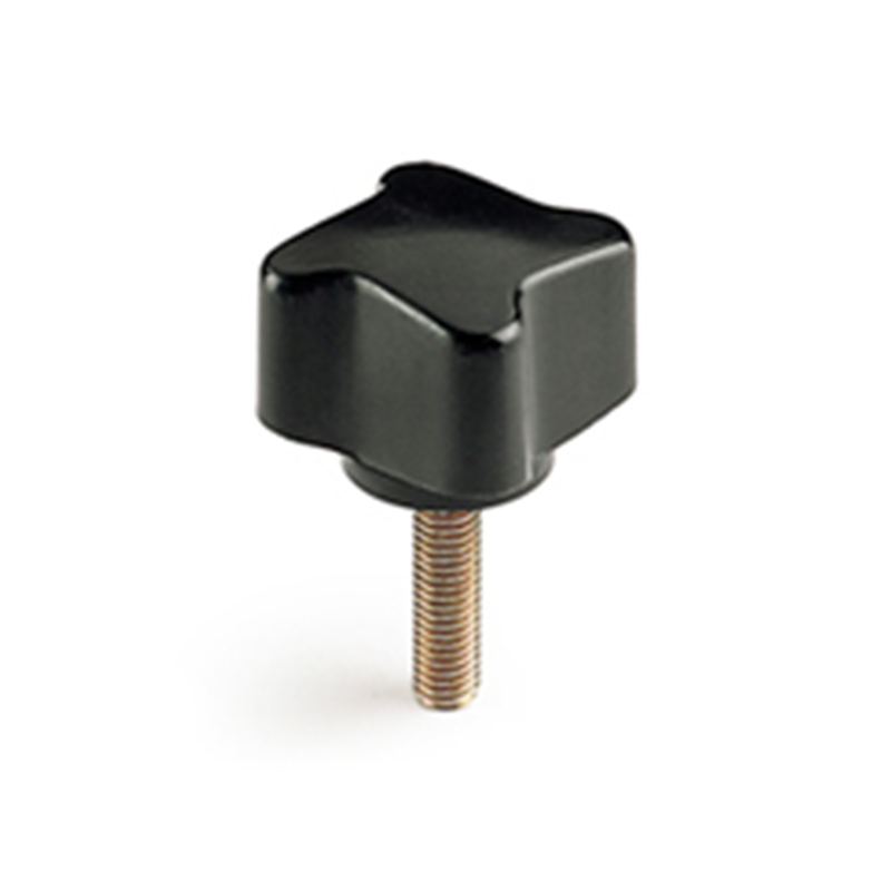 Star knob, duroplast, male thread M6, D=25 mm, H=19mm