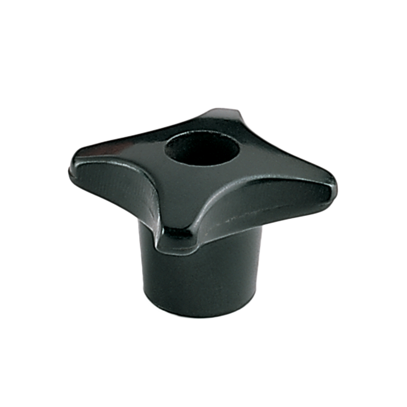 Star Knob, duroplast, through thread M16, D=80 mm, H=50mm
