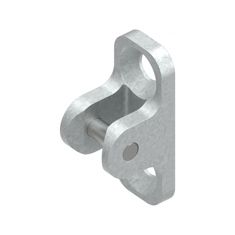 Catch for flat rod, die-cast zinc, L=40, B=16