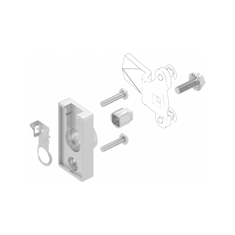 Bearing bush, acid proof stainless steel, without rest, L=54, B=27, H=18, Plate thickness=2-2