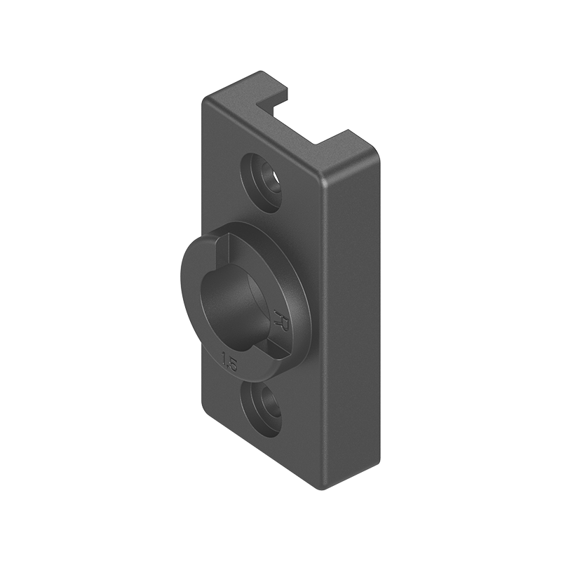 Bearing bush, glass fiber reinforced polyamide, with rest, L=54, B=27, H=18, Plate thickness=1,5-1,5