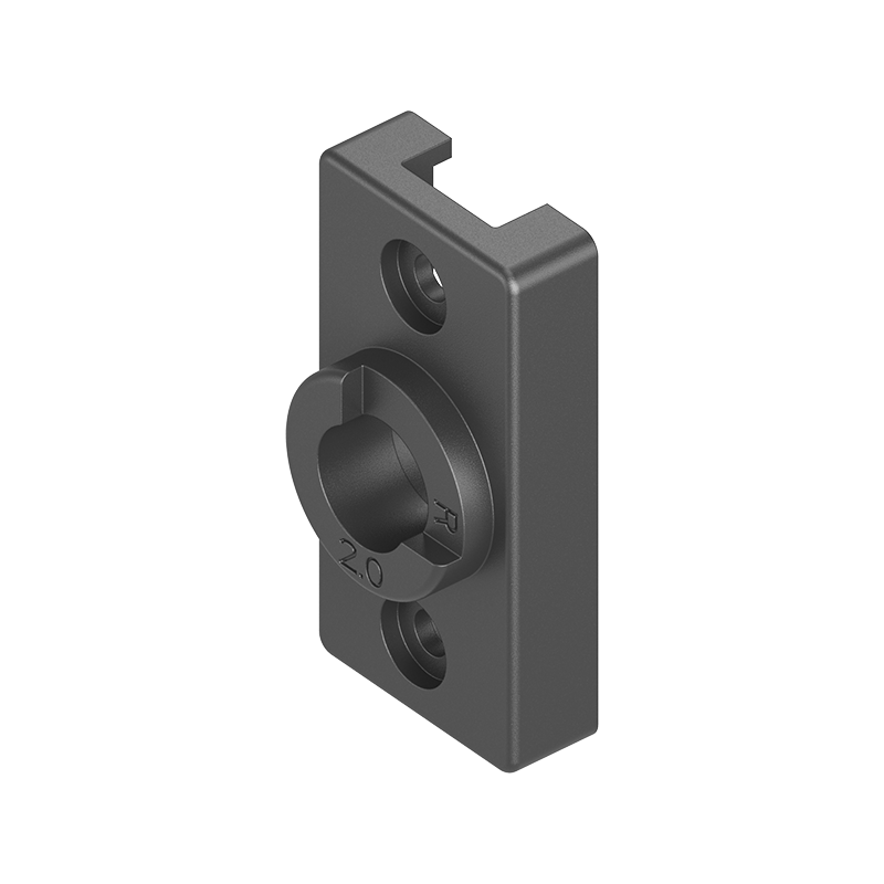 Bearing bush, glass fiber reinforced polyamide, with rest, L=54, B=27, H=18, Plate thickness=2-2