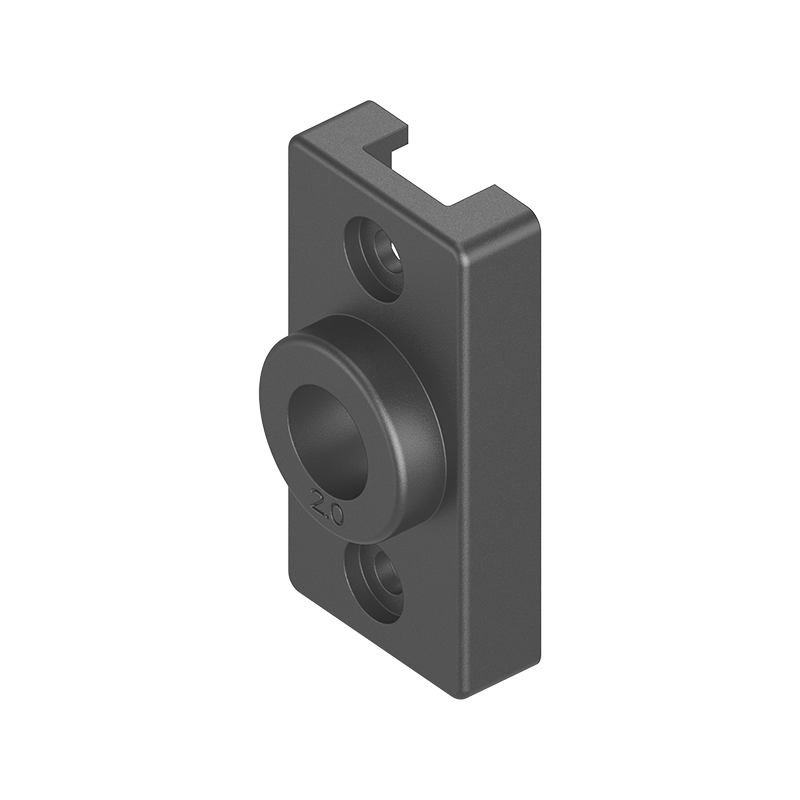 Bearing bush, glass fiber reinforced polyamide, without rest, L=54, B=27, H=18, Plate thickness=2-2