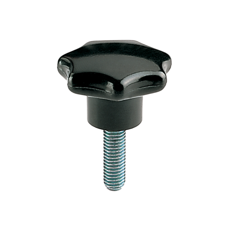 Star Knob, duroplast, male thread M6, D=32 mm, H=20mm