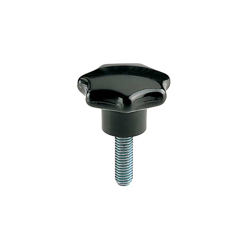 Star knob, duroplast, male thread M10, D=50 mm, H=32mm
