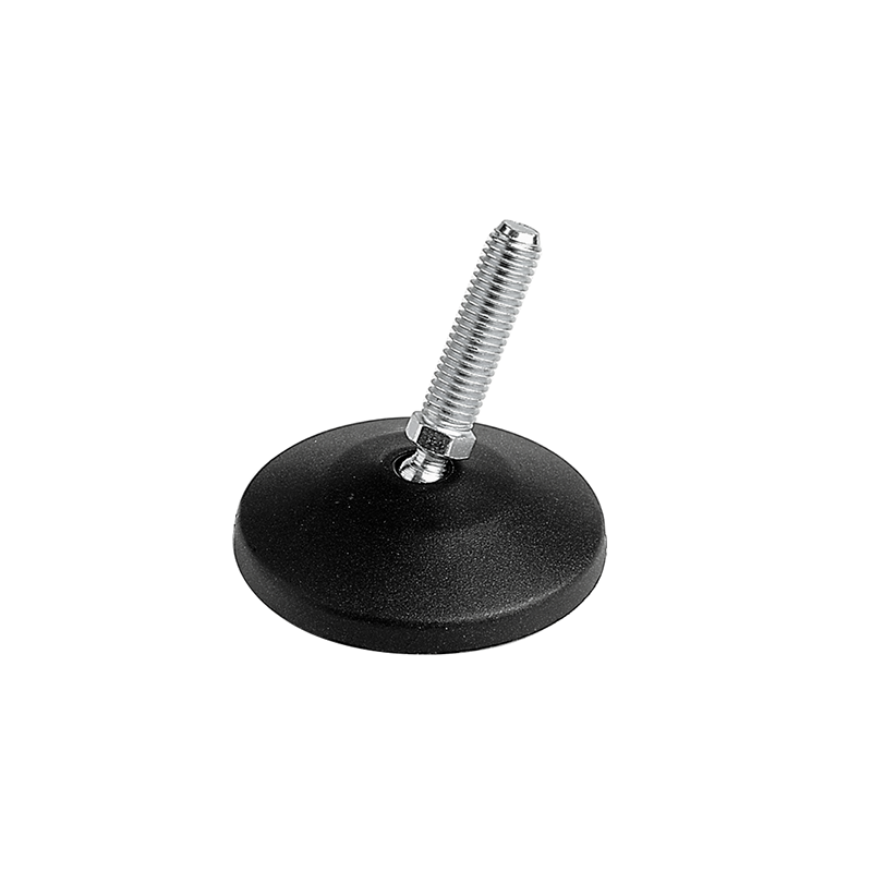 Levelling foot, steel, tiltable threaded spindle, M16x120, base diameter = 80 mm