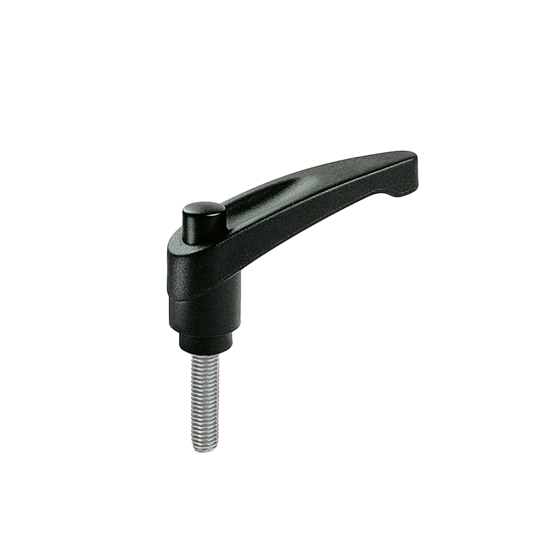 Clamping Handle, glass fiber reinforced polyamide, male thread M10, L=98mm, H=63mm