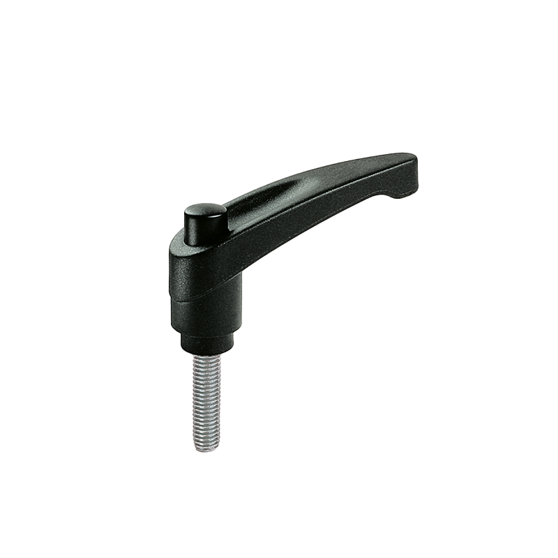 Clamping Handle, glass fiber reinforced polyamide, male thread M10, L=98mm, H=63mm