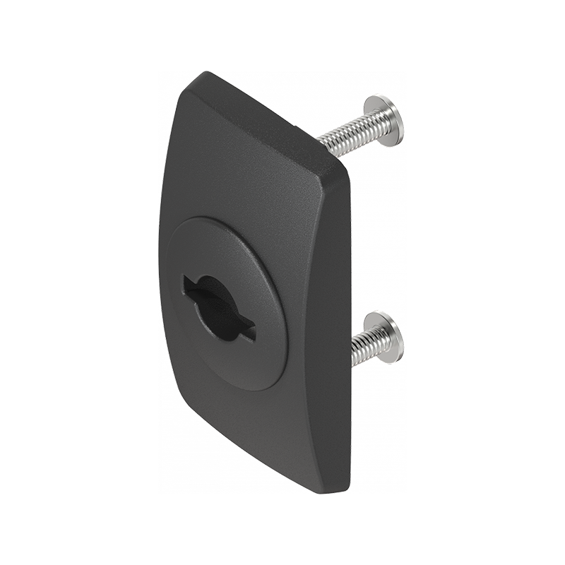 Escutcheon for swinghandle, glass fiber reinforced polyamide, insert, L=60, B=35, H=11, Plate thickness=1,5-2