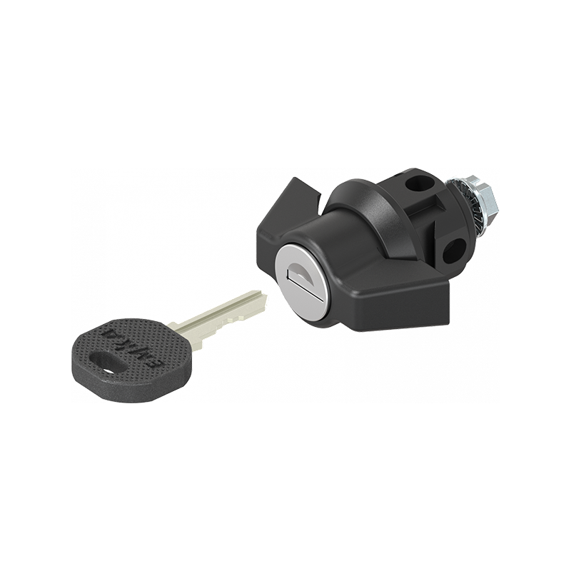 Housing with wing handle, keyed alike ek333, glass fiber reinforced polyamide, L=50mm, GH=18mm, plate thickness=1-2mm