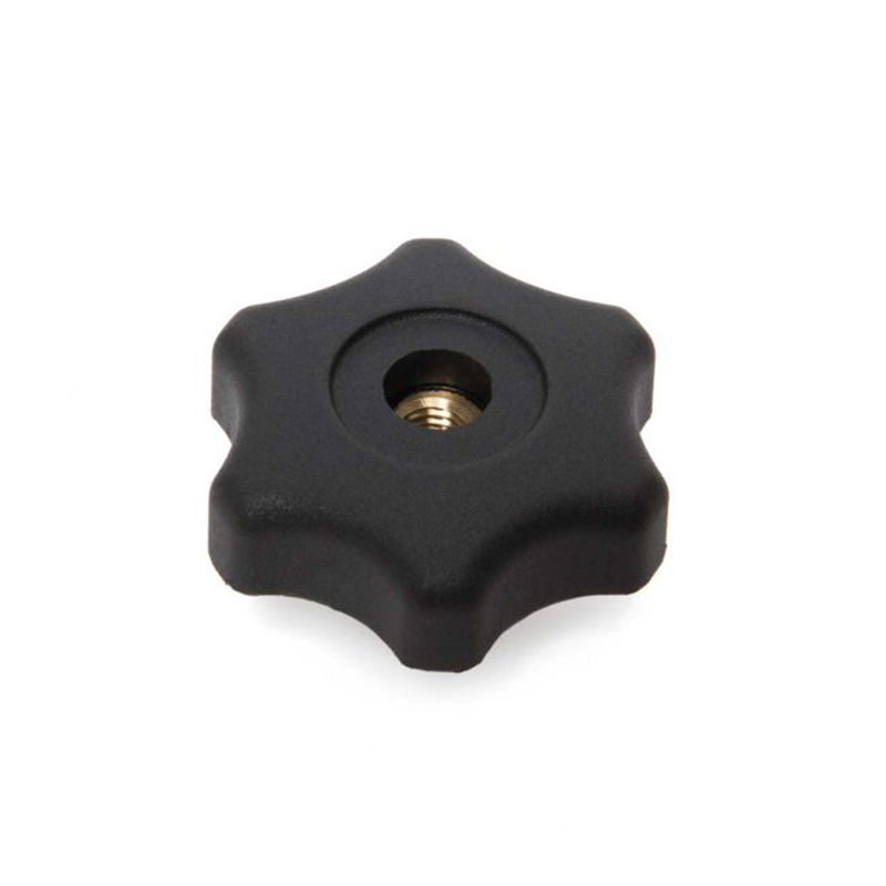 Star knob, termoplast, through thread M6, D=40 mm, H=20mm