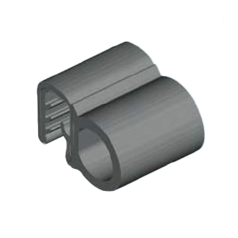 Edge profile w/side bulb, black EPDM, clamping width = 5 - 6 mm