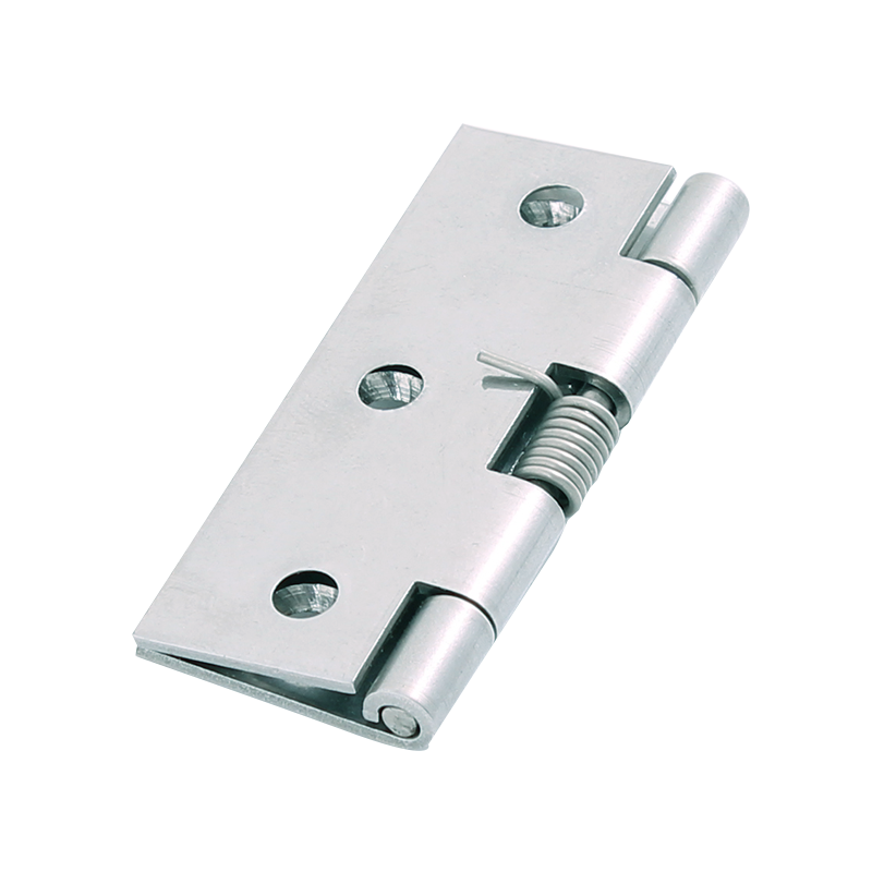 Spring hinge, stainless steel, closed, not adjustable, L=60, B=45, H=6