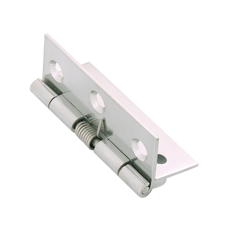 Spring hinge, stainless steel, open, not adjustable, L=60, B=45, H=6