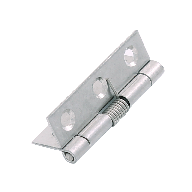 Spring hinge, stainless steel, open, not adjustable, L=50, B=30, H=5
