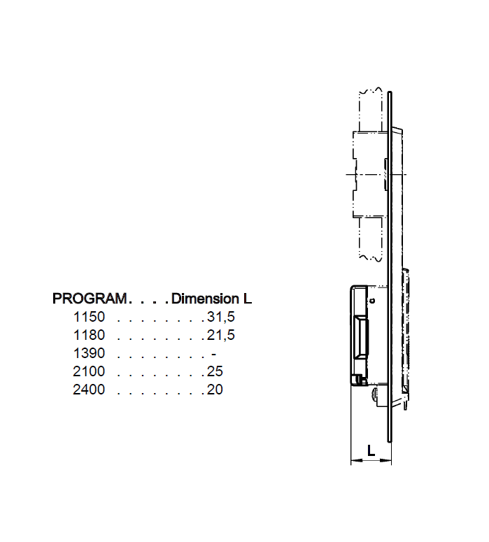 Locking set, glass fiber reinforced polyamide, triangular 8
