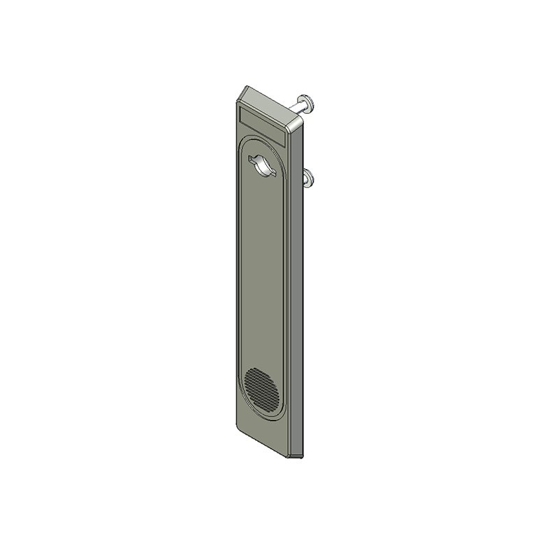 Escutcheon for swinghandle, glass fiber reinforced polyamide, insert, L=176, B=35, H=7, Plate thickness=1,5-2