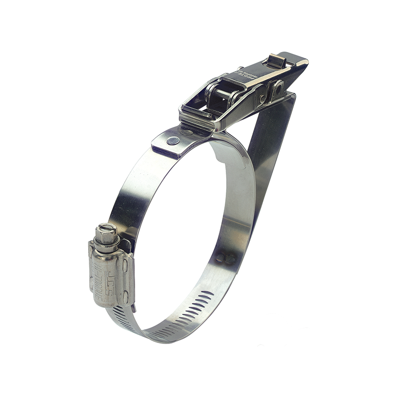 Complete hose clamp, stainless steel, Diameter range: 45-55mm