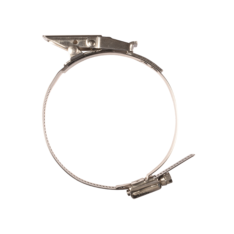 Complete hose clamp, stainless steel, Diameter range: 70-115mm, T= 0,7mm