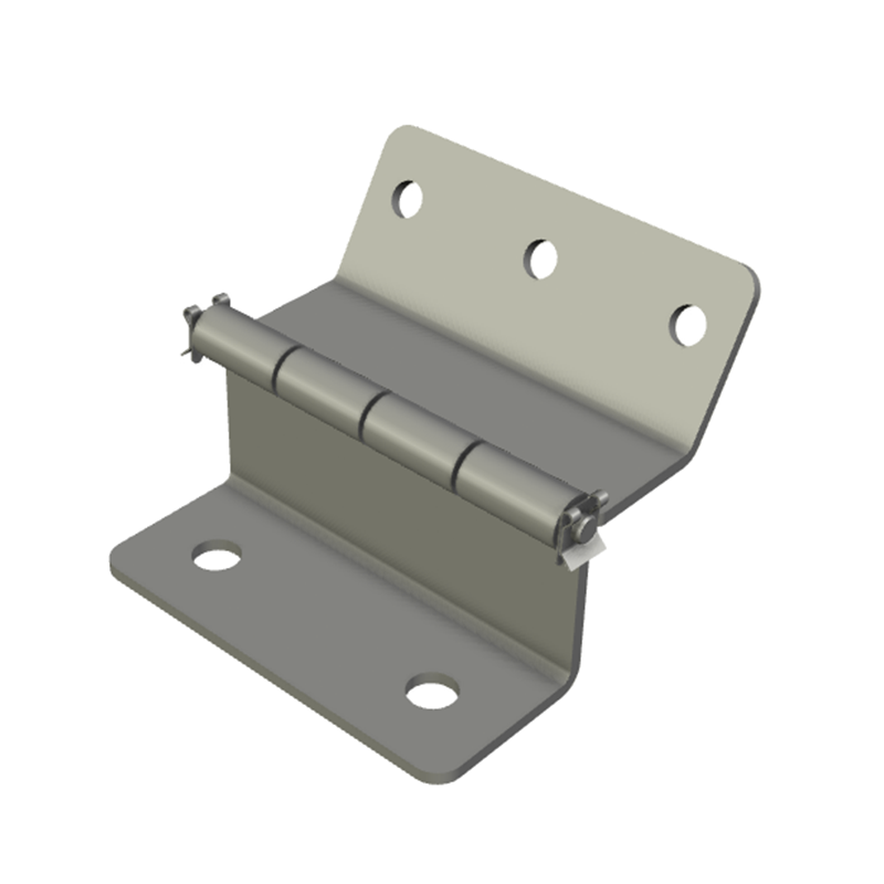Butt hinge w/holes, stainless steel, with clips, L=82, B=108, T=2,5