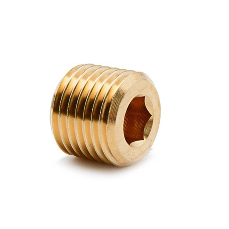 Screw plug, conical, brass, 1/8 inches thread