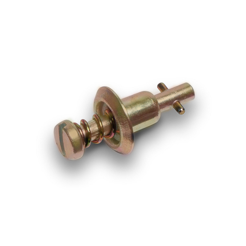 Locking bolt, steel, electro zinc plated and yellow chromated surface, shaft length=20,4mm, clamping width=3,75-4,5mm