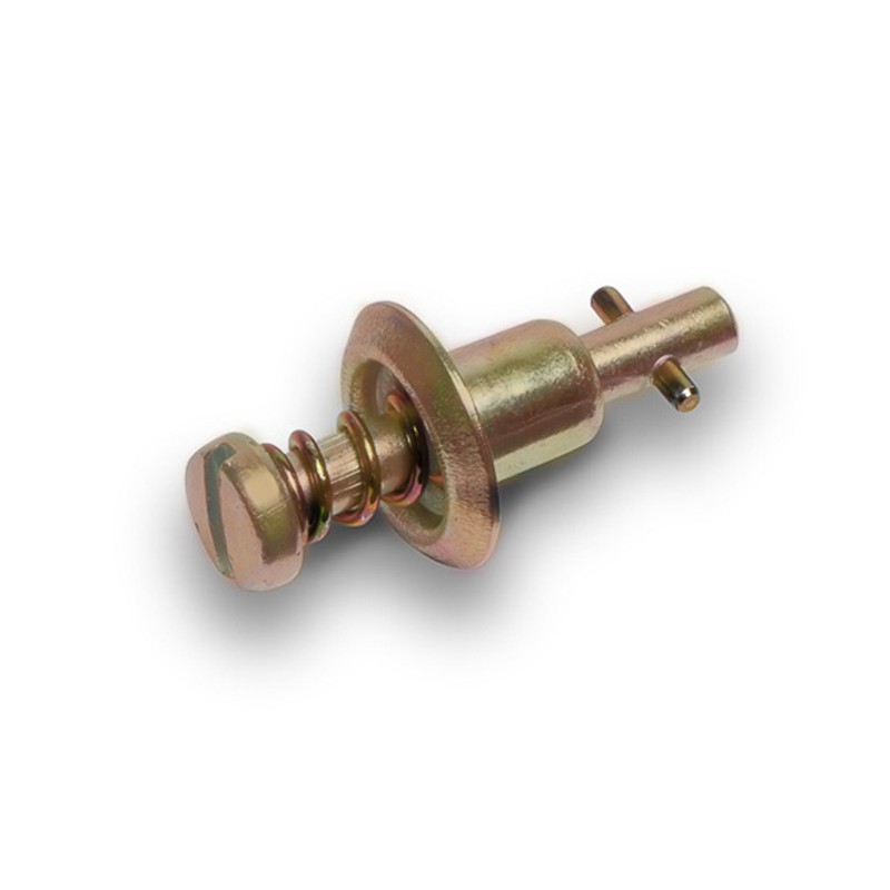 Locking bolt, steel, electro zinc plated and yellow chromated surface, shaft length=22,65mm, clamping width=5,25-6mm