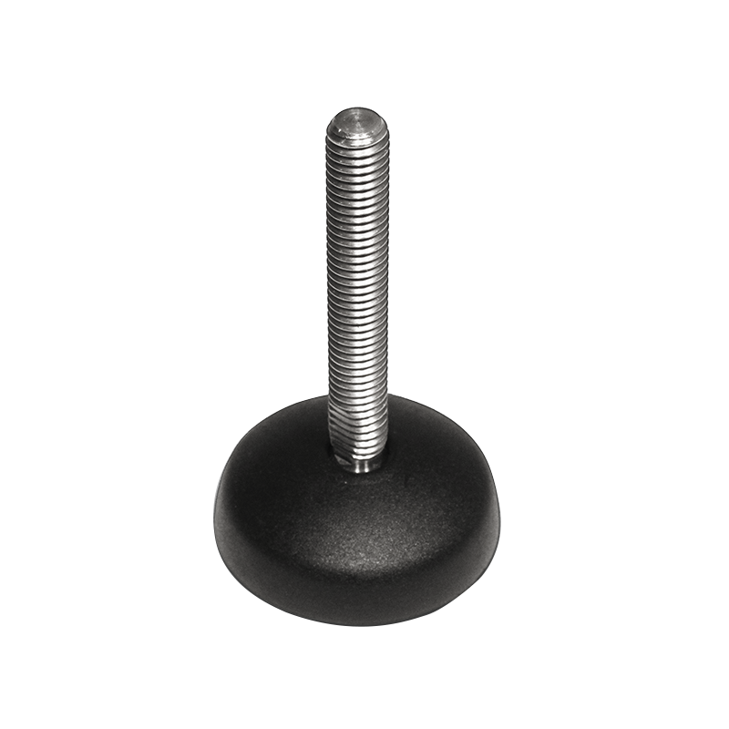 Levelling foot, stainless steel, tiltable threaded spindle, M8, base diameter = 40 mm