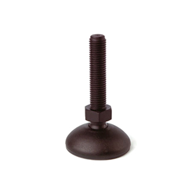 Levelling foot, glass fiber reinforced polyamide, tiltable threaded spindle, M16, base diameter = 60 mm