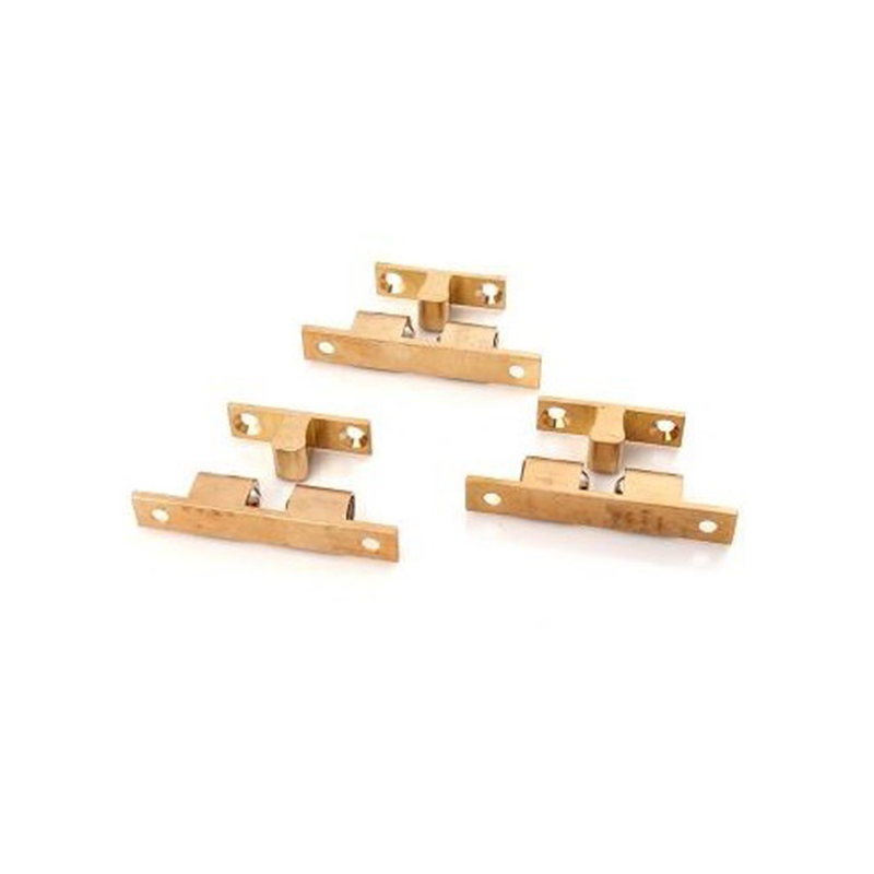 Tension catch, brass, screw mounting, length=60, width=11,5, height=13
