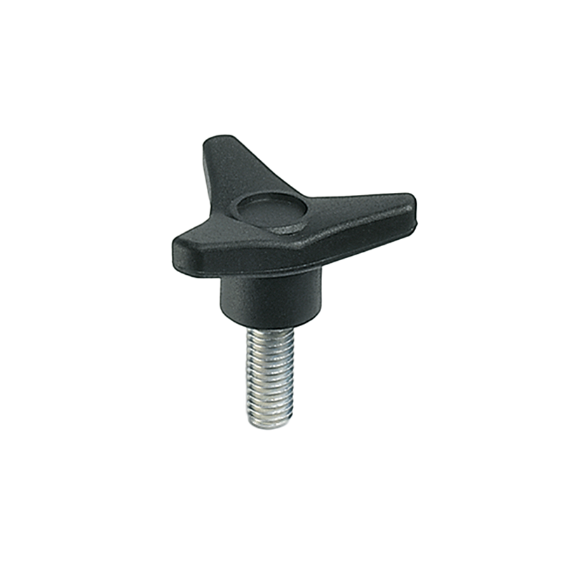 Star knob, glass fiber reinforced polyamide, male thread M10, D=85 mm, H=36mm