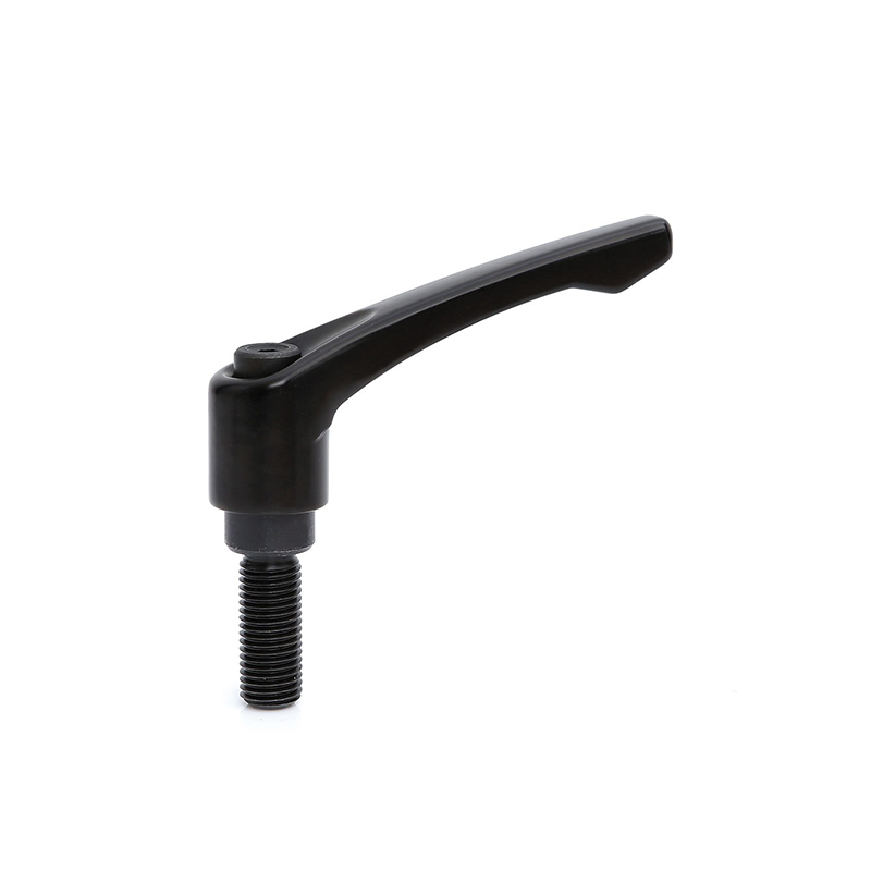 Clamping handle, die-cast zinc, male thread M8, L=mm, H=49mm