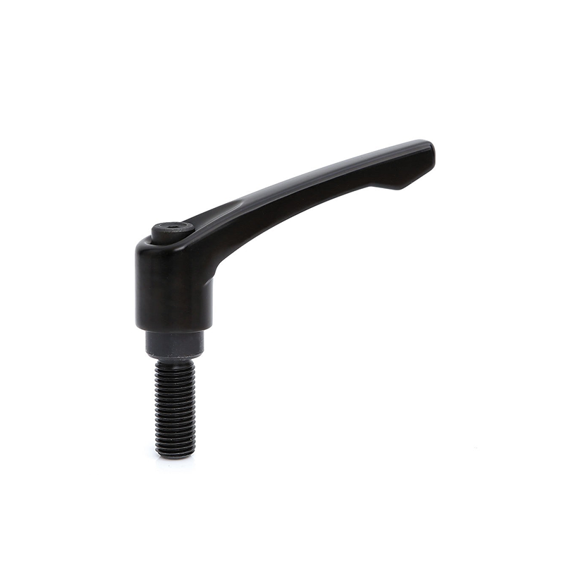 Clamping handle, die-cast zinc, male thread M10, L=mm, H=57mm