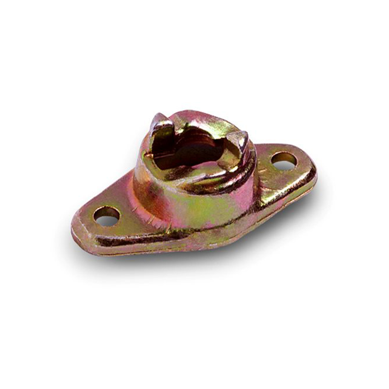 Bottom part, brass, electro zinc plated and yellow chromated surface, thickness=2,5, height=13