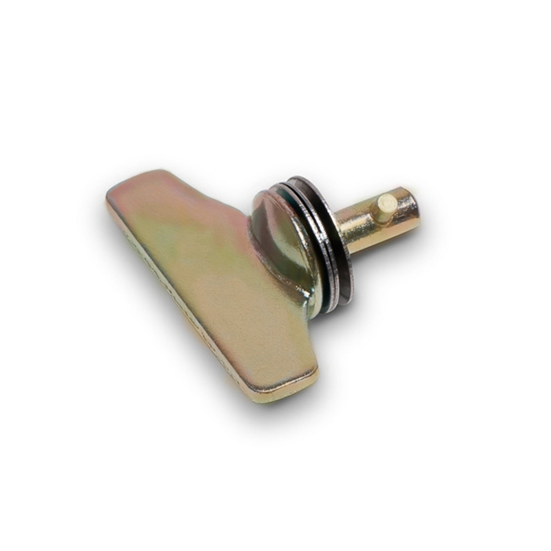 Locking bolt, steel, electro zinc plated and yellow chromated surface, shaft length=14,9mm, clamping width=2,3-2,9mm