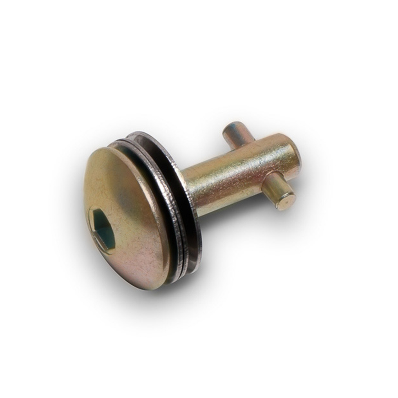 Locking bolt, steel, electro zinc plated and yellow chromated surface, shaft length=14,9mm, clamping width=2,3-2,9mm