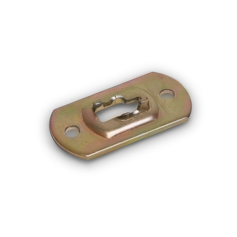 Bottom part, steel, electro zinc plated and yellow chromated surface, thickness=1,5, height=5,5